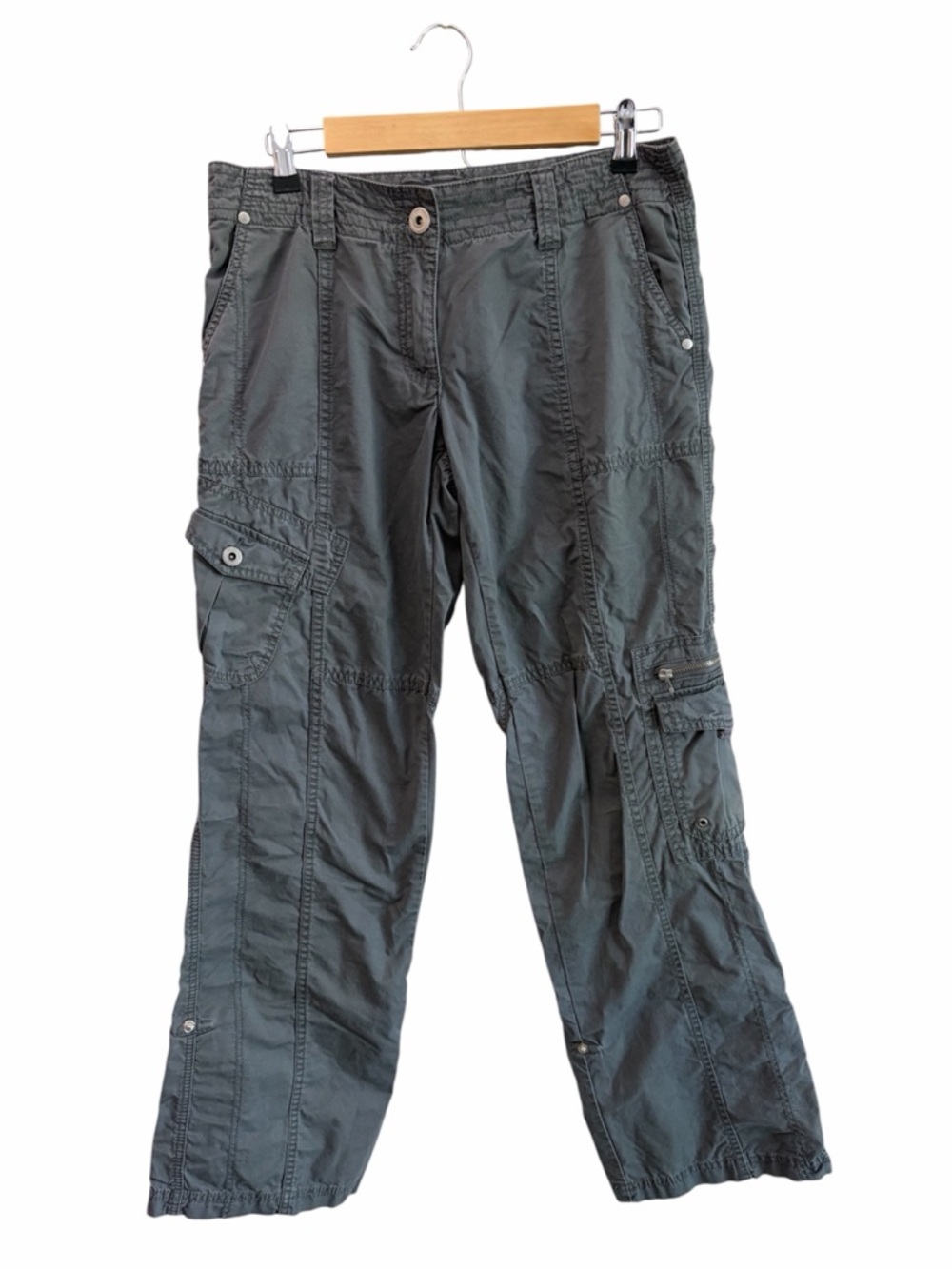 Street One My Name is Francise Gray Utility Cargo Pants EUR 38 Hiking Grunge